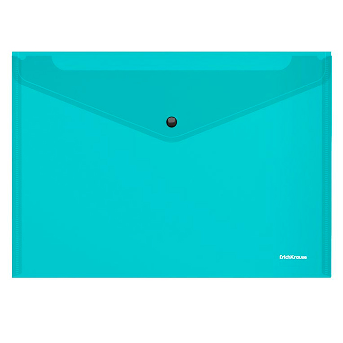 Папка-конверт на кнопке пластиковая Fizzy Vivid, A4, полупрозрачный, ассорти 