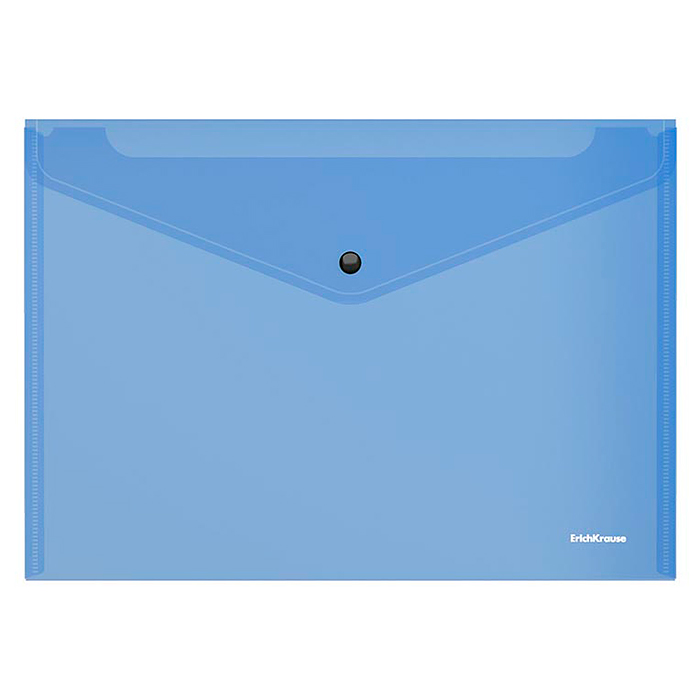 Папка-конверт на кнопке пластиковая Fizzy Vivid, A4, полупрозрачный, ассорти 