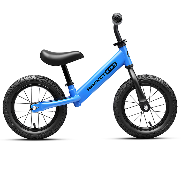 Беговел 12" Rocket R0043NEW-BL, колеса надувные, цвет синий 