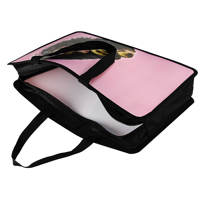 Папка пластиковая А4 "Брюнетка с собачкой"