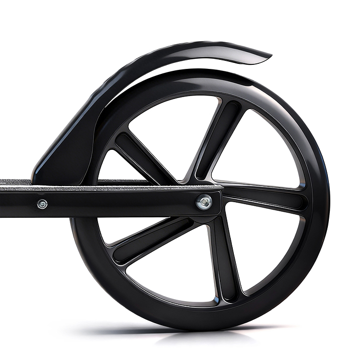 Самокат R0220 ROCKET колеса PU 200 мм, ABEC 7, чёрный (в пакете)