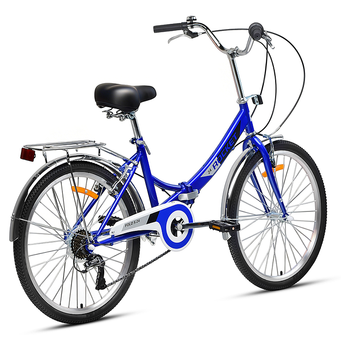 Велосипед 24" Rocket City Fold S 24, цвет синий, размер 16"