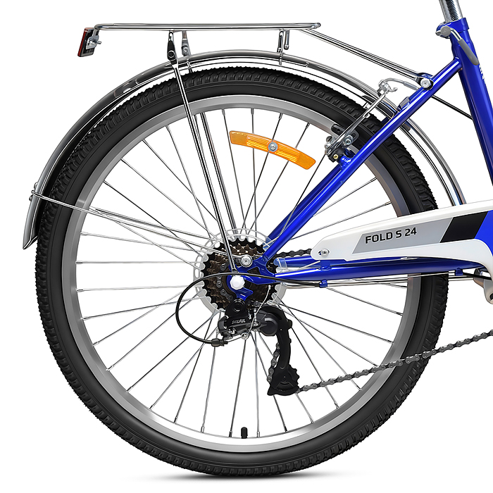 Велосипед 24" Rocket City Fold S 24, цвет синий, размер 16"