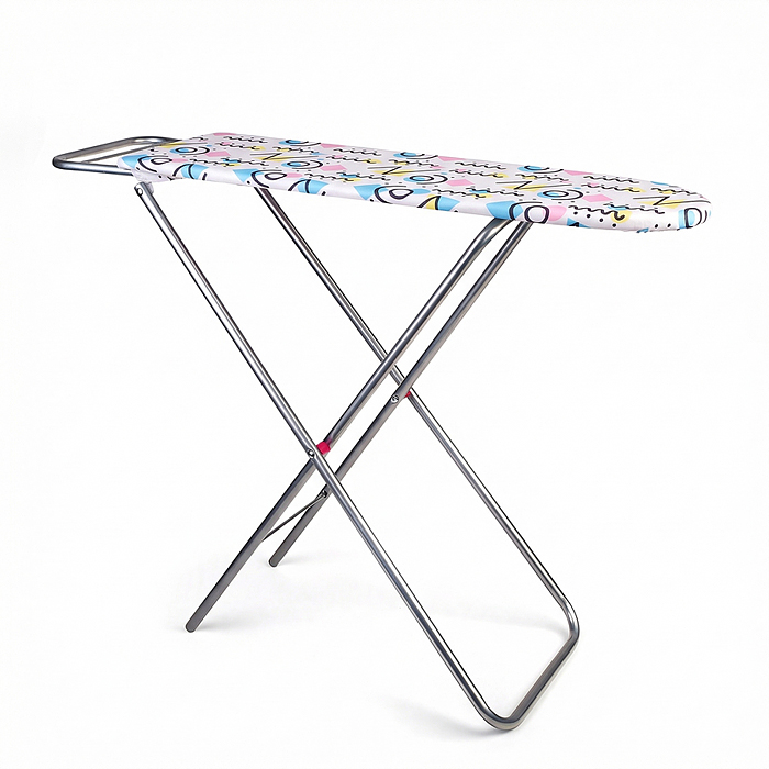 Доска для глажения 9327 металлическая, принт зигзаги