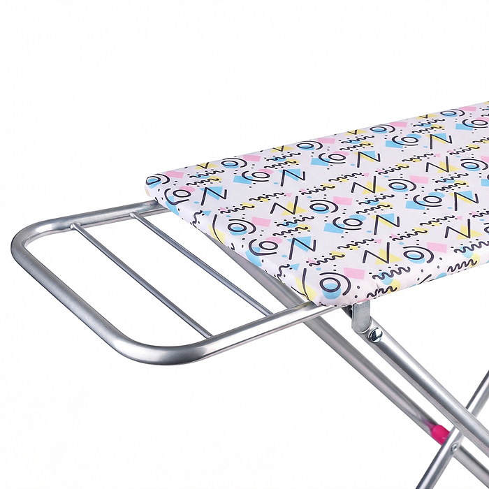 Доска для глажения 9327 металлическая, принт зигзаги