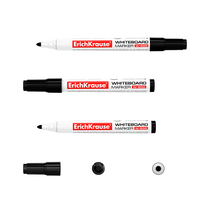 Маркер для досок W-500, цвет чернил черный (в коробке по 12 шт.)