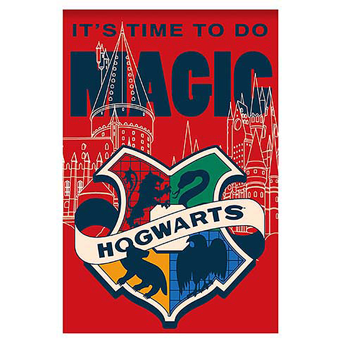 Блокнот А7 40л. "Гарри Поттер" 65х98 мм, клетка, на скрепке, блок-офсет целлюлозный картон 200 гр/м2