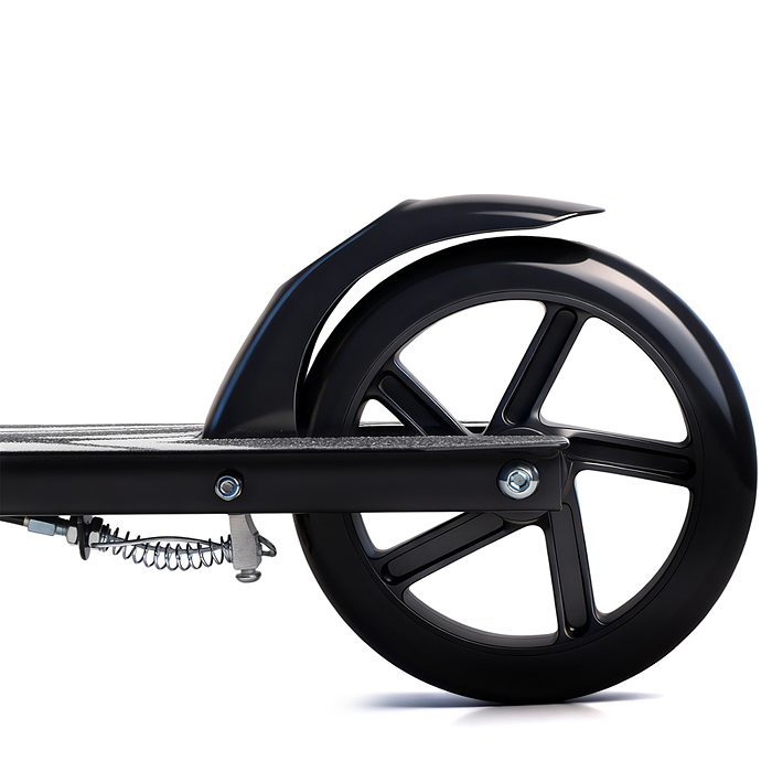 Самокат 2-х колесный R0222 ROCKET,колеса PU/ 145 мм,ABEC 7, черный (в пакете)