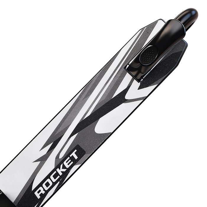 Самокат 2-х колесный R0222 ROCKET,колеса PU/ 145 мм,ABEC 7, черный (в пакете)