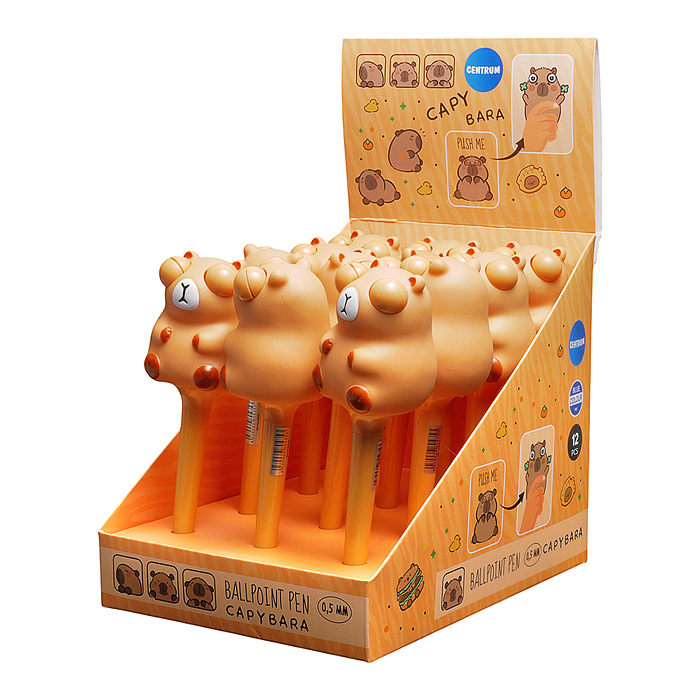 Ручка шариковая "Капибара" синие чернила, 0,7 мм, в диспле