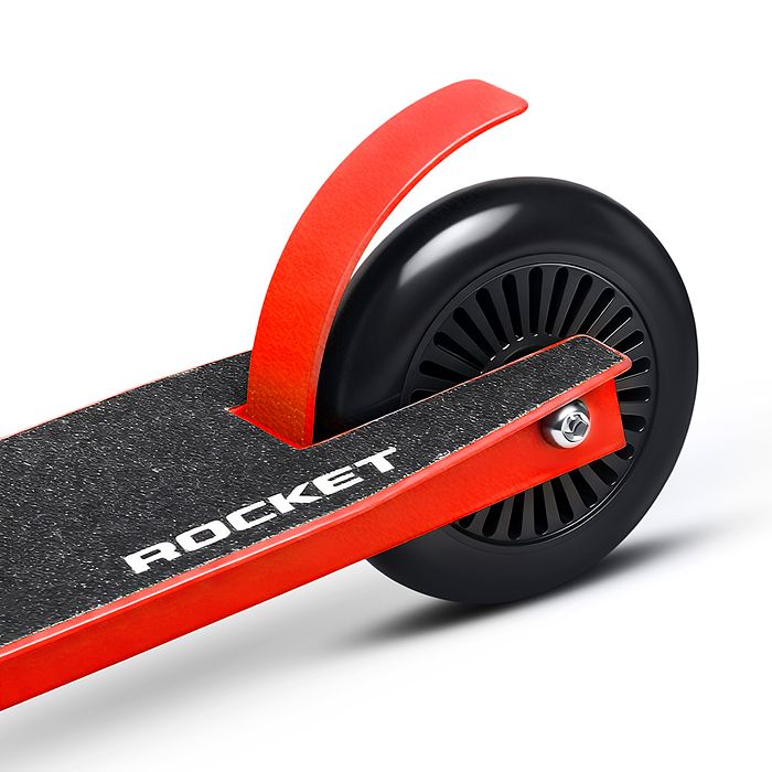 Самокат трюковый ROCKET R0223 колеса PU/пластик 100 мм,ABEC 7, красный (в пакете)