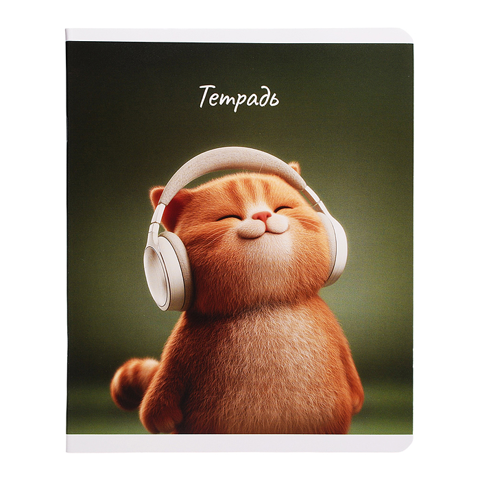 Тетрадь 48 л, клетка "Современные коты" А5+, мягкий переплёт (2 скобы)