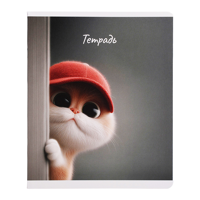 Тетрадь 48 л, клетка "Современные коты" А5+, мягкий переплёт (2 скобы)