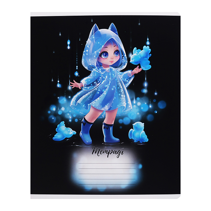 Тетрадь 12 л, клетка "Лоли" А5+, мягкий переплёт (2 скобы)