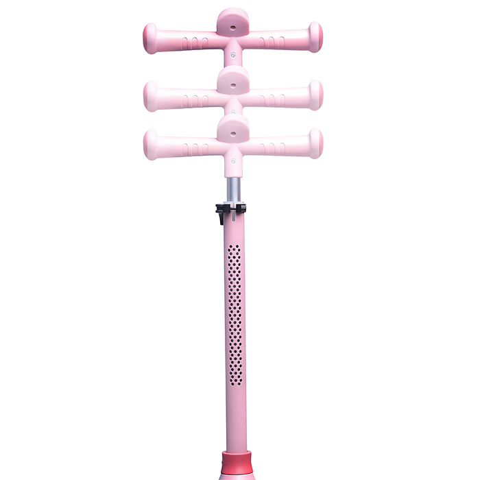 Самокат 3-х колесный ROCKET,колеса PU со светом, R0187 цвет розовый