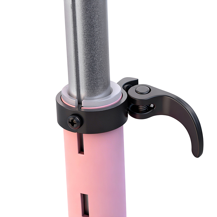 Самокат 3-х колесный ROCKET,колеса PU со светом, R0187 цвет розовый