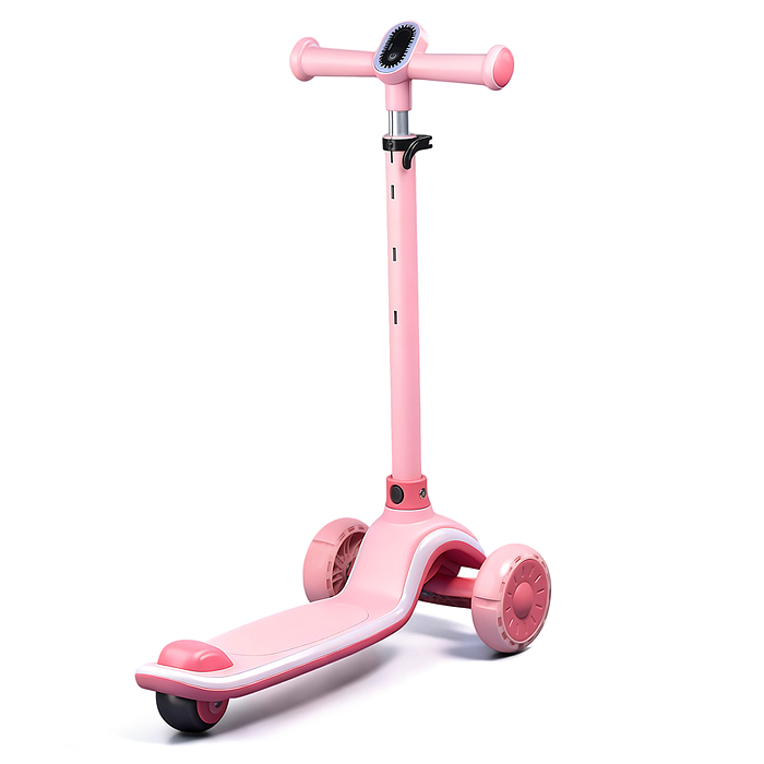 Самокат 3-х колесный ROCKET,колеса PU со светом, R0187 цвет розовый