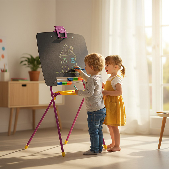 Мольберт односторонний сиреневый