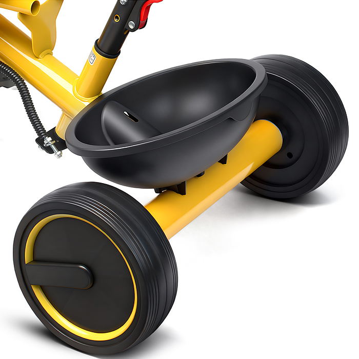 Велосипед трехколесный Rocket 107NEW, колеса EVA 10"/8", цвет желтый