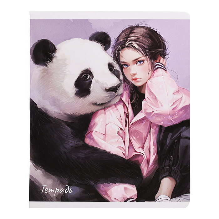 Тетрадь 48 л, клетка "Тотемное животное" А5+, мягкий переплёт (2 скобы)