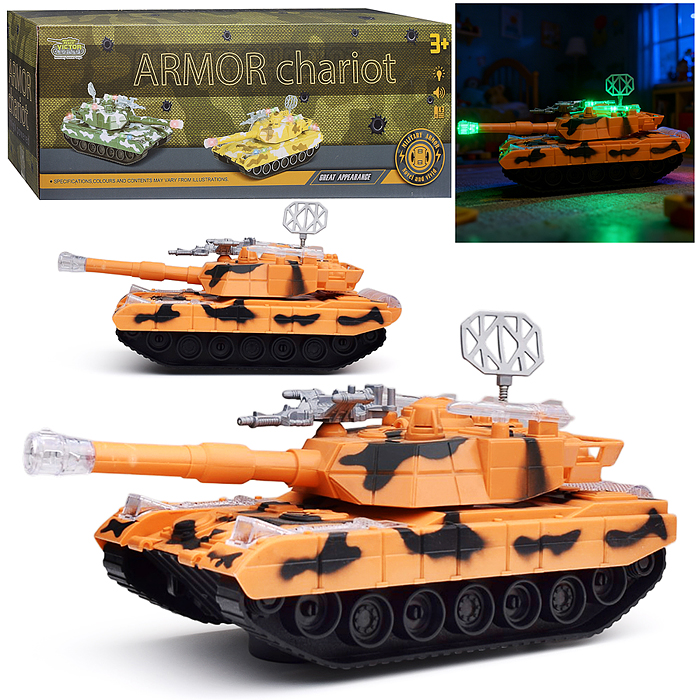 Танк M1A2-A "Боевая машина" свет, музыка, в коробке