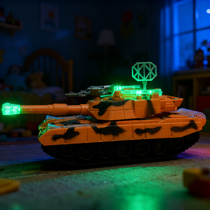 Танк M1A2-A "Боевая машина" свет, музыка, в коробке