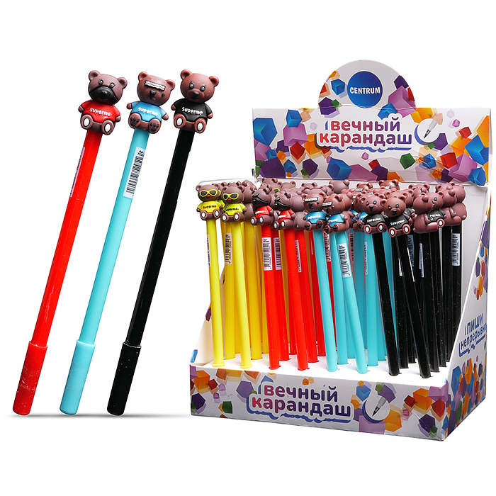 Вечный карандаш "Мишка", 0,7 мм, микс 4 вида