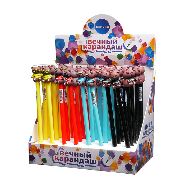 Вечный карандаш "Мишка", 0,7 мм, микс 4 вида