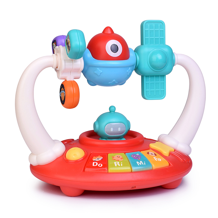 Игрушка музыкальная 368-110 "Летающий корабль" свет, звук, в коробке