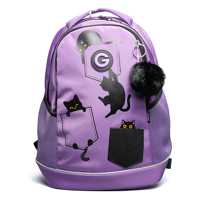 Рюкзак школьный с обвесом (/1 лаванда)