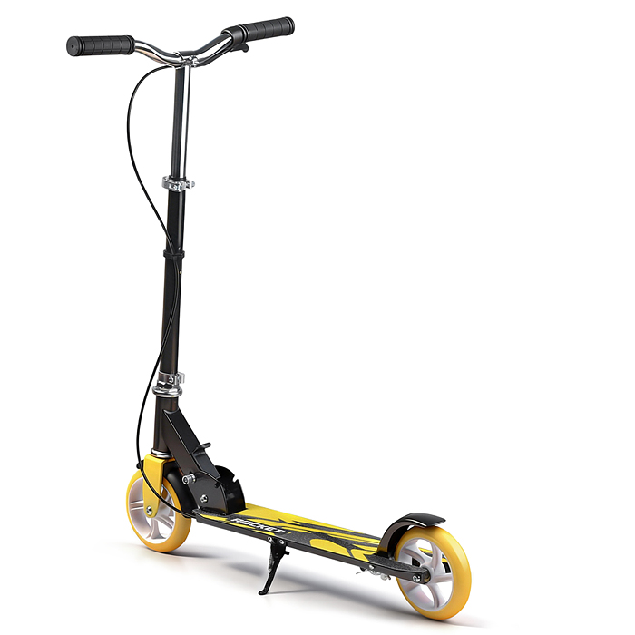 Самокат 2-х колесный R0222 ROCKET,колеса PU/ 145 мм,ABEC 7, желтый (в пакете)