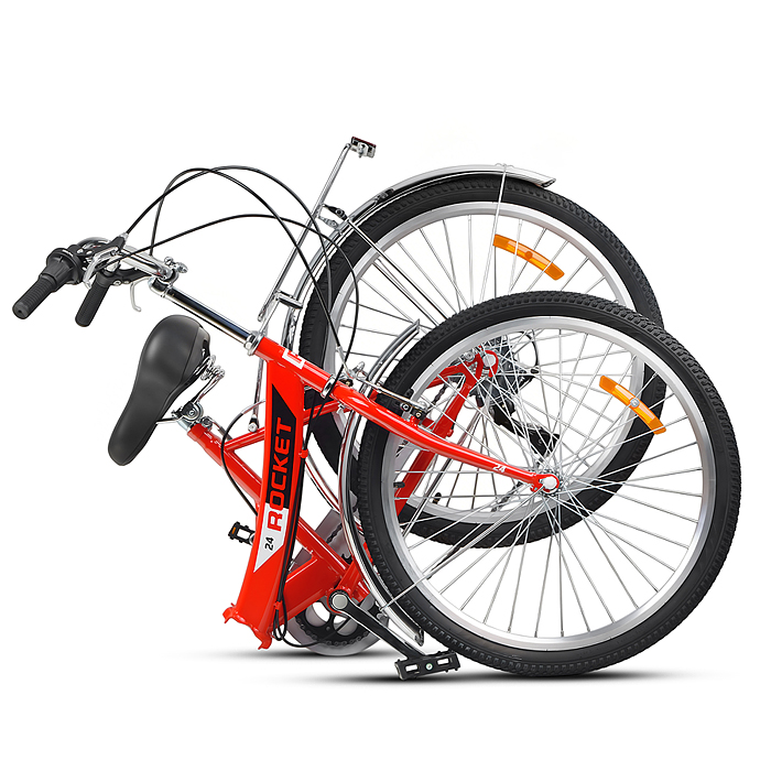 Велосипед 24" Rocket City Fold S 24, цвет красный, размер 16"