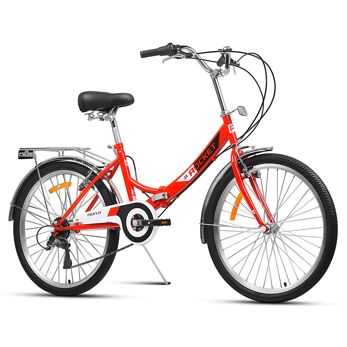 Велосипед 24" Rocket City Fold S 24, цвет красный, размер 16"