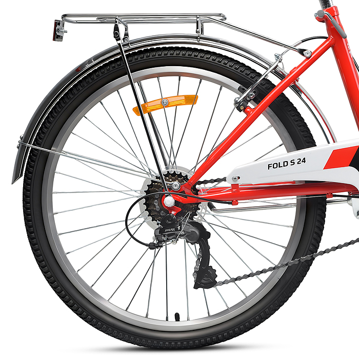 Велосипед 24" Rocket City Fold S 24, цвет красный, размер 16"