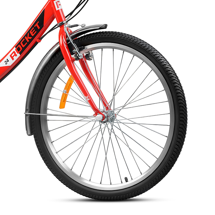 Велосипед 24" Rocket City Fold S 24, цвет красный, размер 16"