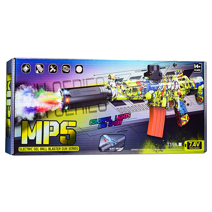 Автомат T19C "Огонь" стреляет гелевыми пулями, в коробке