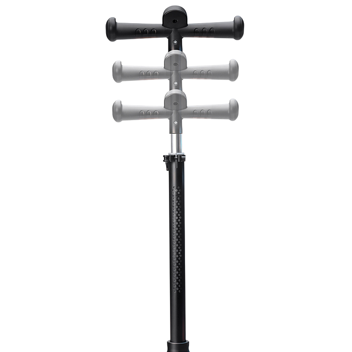 Самокат 3-х колесный ROCKET,колеса PU со светом, R0187 цвет чёрный