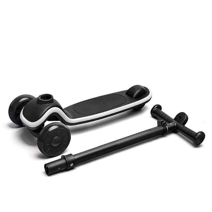 Самокат 3-х колесный ROCKET,колеса PU со светом, R0187 цвет чёрный