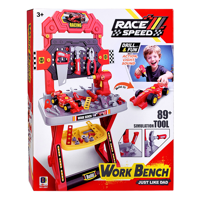 Набор инструментов 661-3007 "Механик" ( цвет красный) в коробке