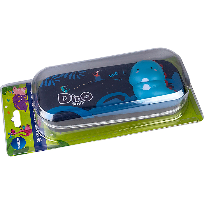 Пенал одинарный 24*11,5*4,5 cм "Сквиш Дино" 3Д ЭВА 