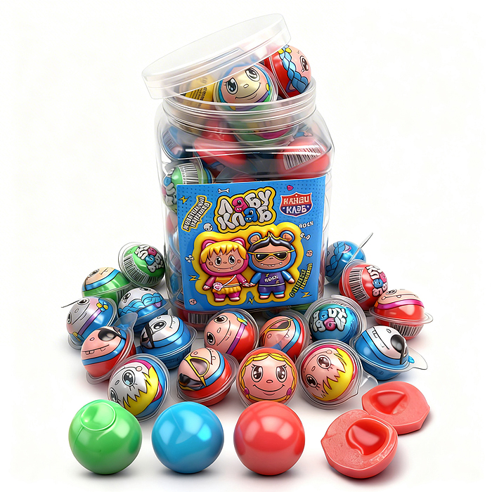 Жевательный мармелад с кислой начинкой "Лабу Клаб" ассорти 10г*50шт