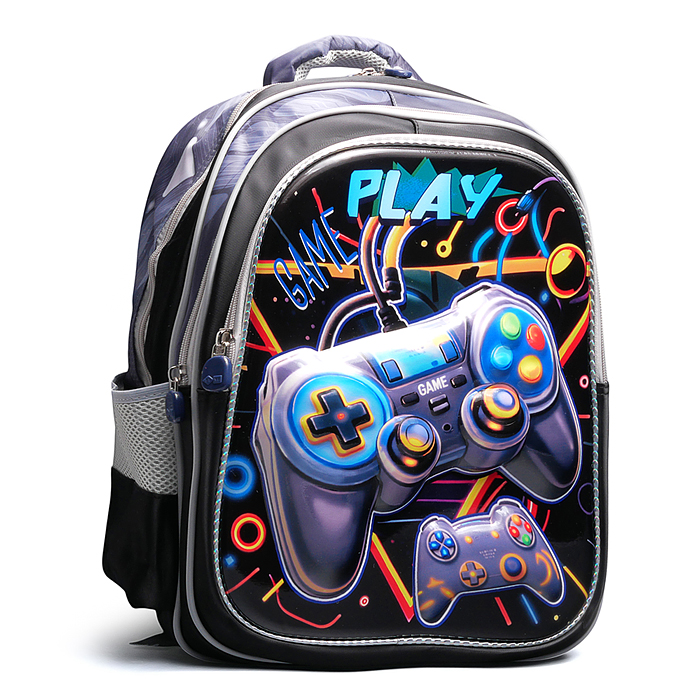 Рюкзак школьный "GAME" 41x30x15 см, 3 отделения, 2 кармана, уплотненная спинка, ОПП-упаковка