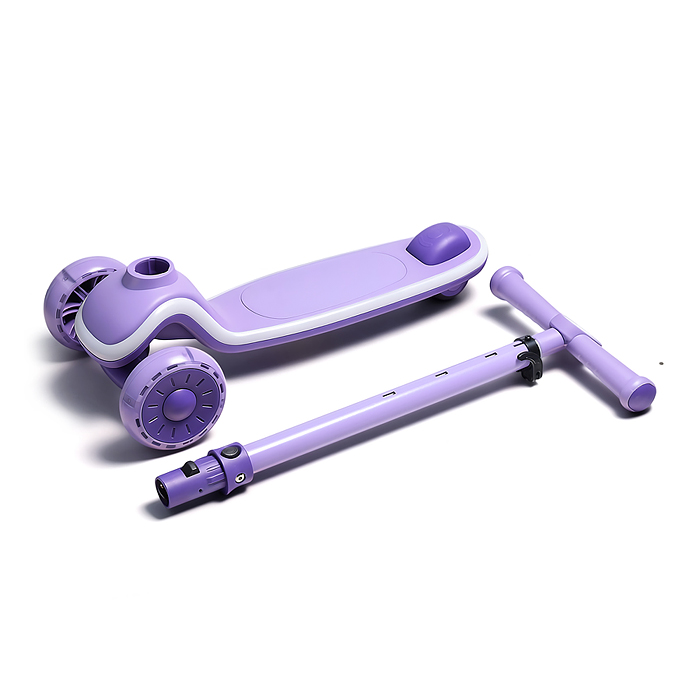 Самокат 3-х колесный ROCKET,колеса PU со светом, R0187 цвет фиолетовый