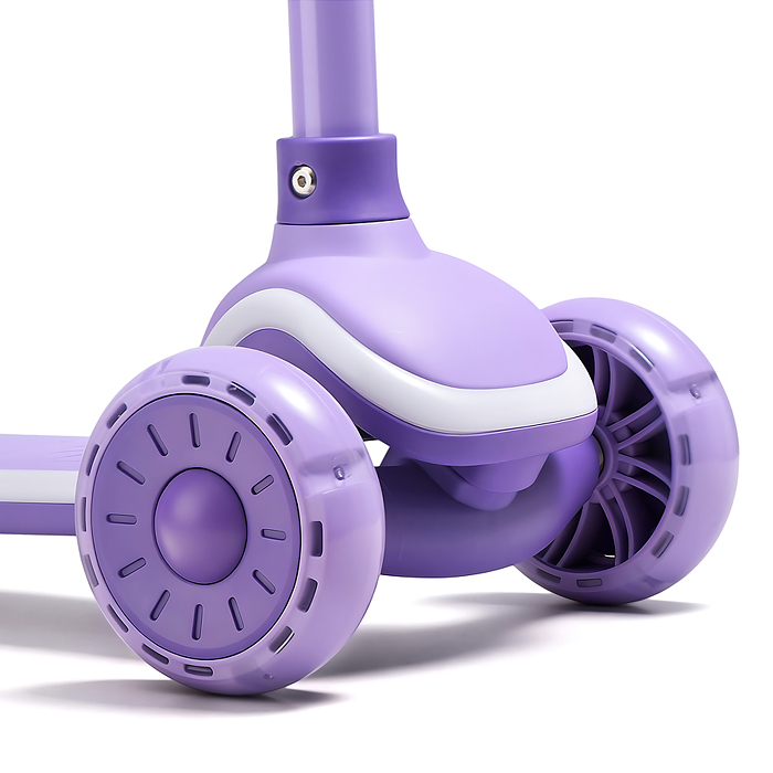 Самокат 3-х колесный ROCKET,колеса PU со светом, R0187 цвет фиолетовый