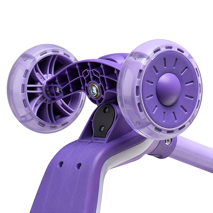 Самокат 3-х колесный ROCKET,колеса PU со светом, R0187 цвет фиолетовый