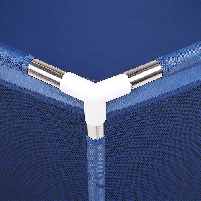 Манеж детский М9-1 шестигранный с баскетбольным кольцом (113*130*65) цвет синий в пакете 