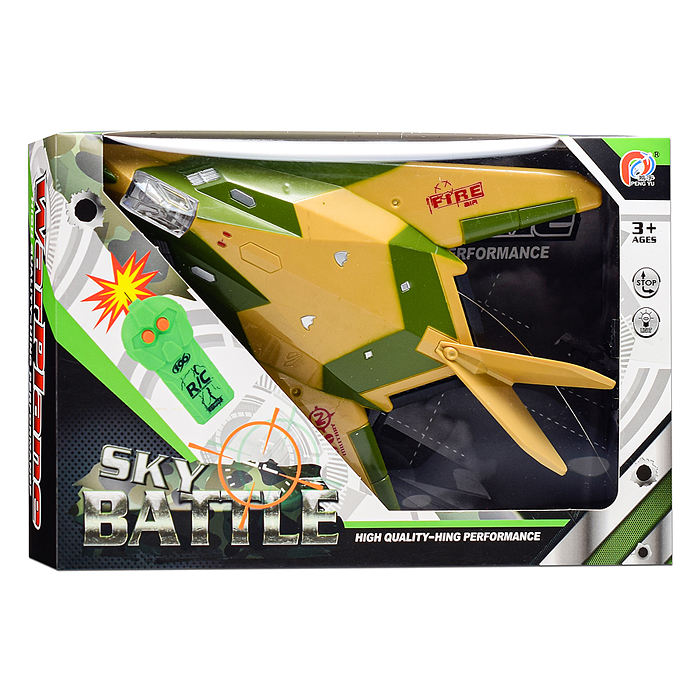 Самолет PY196-19B "Реактив" р/у, 27 MHz, (свет) в коробке