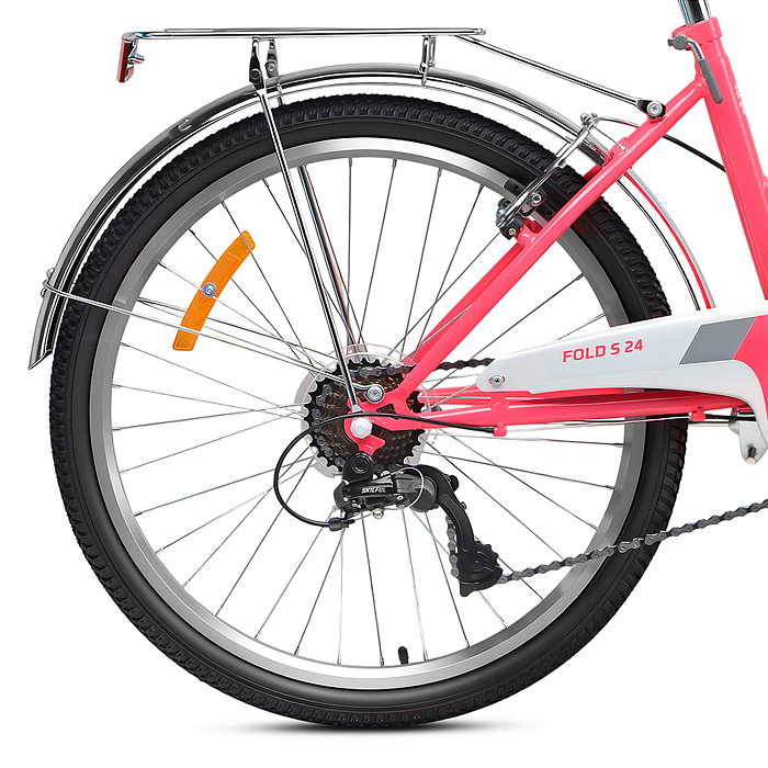 Велосипед 24" Rocket City Fold S 24, цвет розовый, размер 16"