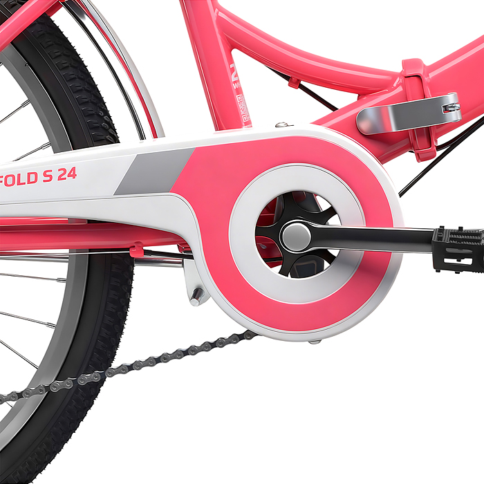Велосипед 24" Rocket City Fold S 24, цвет розовый, размер 16"