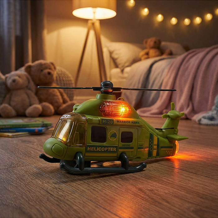 Вертолет 8844 "Парящая машина" на батарейках, с распылением, в коробке